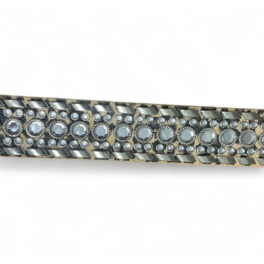 UnFader Leopard Print Rhinestone Buckle Western Belt With Box, New - Picture 6 of 10